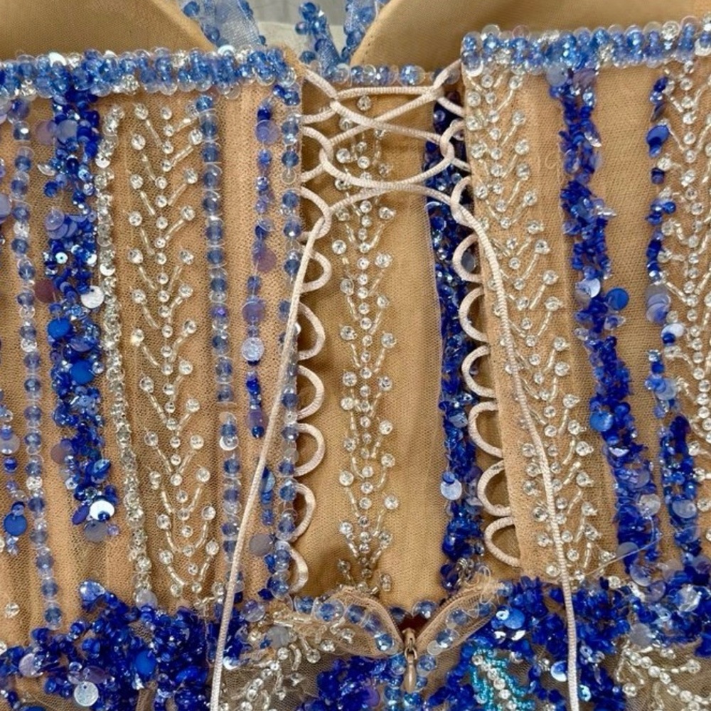 Albina Dyla corset beaded strapless dress - Picture 5 of 10